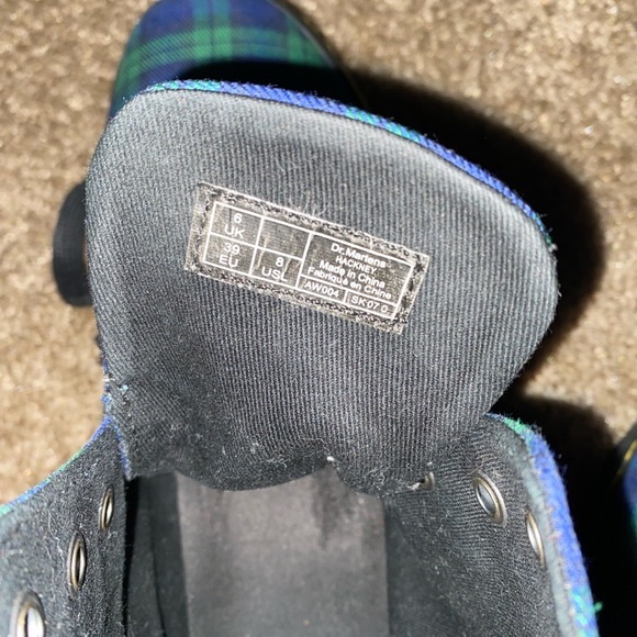 Dr doc martens plaid hackney rare canvas boots - Picture 3 of 3